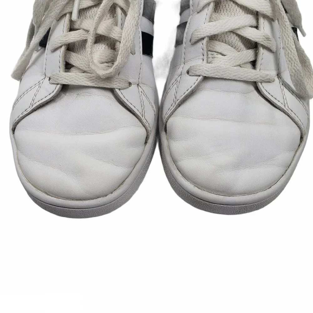 Adidas Kids Grand Court Shoes Size 4 White Black Fair Condition‎